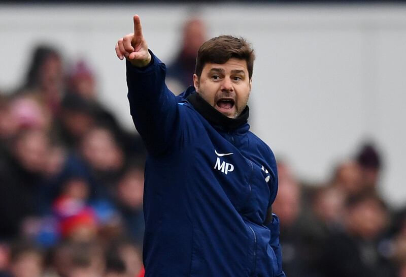 Soccer Football - Premier League - Stoke City vs Tottenham Hotspur - bet365 Stadium, Stoke-on-Trent, Britain - April 7, 2018   Tottenham manager Mauricio Pochettino   REUTERS/Dylan Martinez    EDITORIAL USE ONLY. No use with unauthorized audio, video, data, fixture lists, club/league logos or "live" services. Online in-match use limited to 75 images, no video emulation. No use in betting, games or single club/league/player publications.  Please contact your account representative for further details.