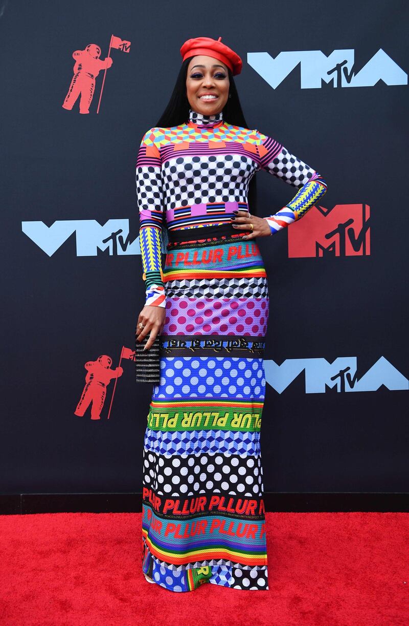 Monica arrives at the MTV Video Music Awards on Monday, August 26. AFP