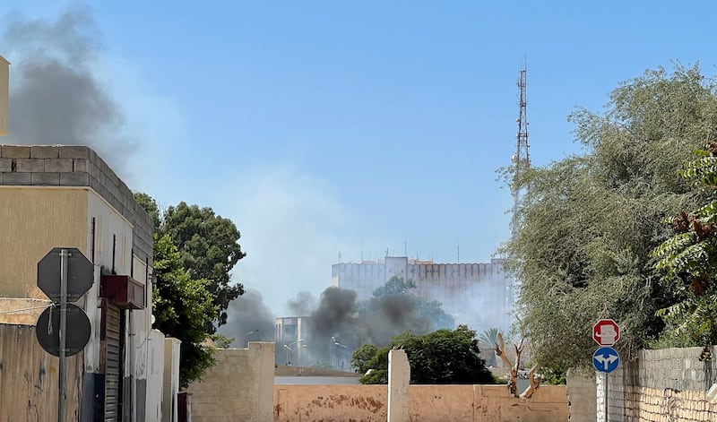 The fighting broke out in various districts of Tripoli, as two rival governments yet again vie for power in the oil-rich but impoverished North African country. AFP