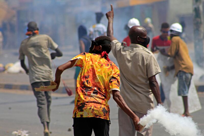 They clash with security forces in Bahari. AFP