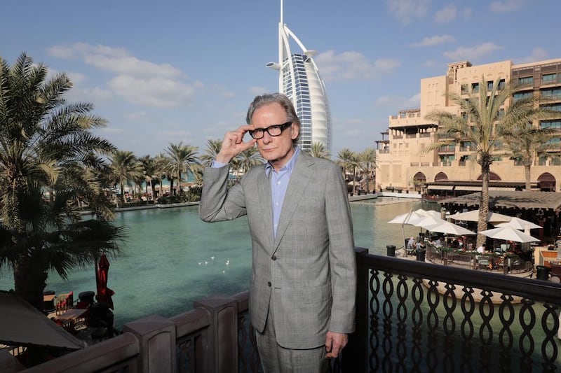 Bill Nighy at the Dubai International Film Festival, where his latest film, Their Finest, had its regional premiere with a gala screening on December 9. Neilson Barnard / Getty Images for DIFF