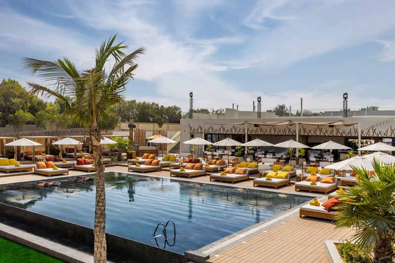 Soul Beach DXB will transform into a fan zone with pool and beachside seating options. Photo: Soul Beach DXB