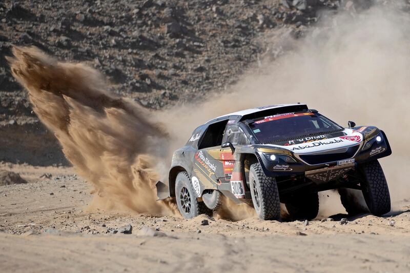UAE driver Khalid al Qassimi of PH-Sport in action during the first stage of the Rally Dakar 2020 from Jeddah to Al Wajh, Saudi Arabia.  EPA
