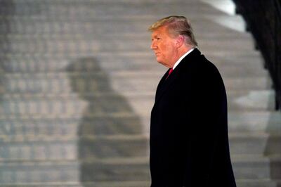 FILE - In this Tuesday, Jan. 12, 2021, file photo, President Donald Trump arrives on the South Lawn of the White House, in Washington, after returning from Texas. Twitter CEO Jack Dorsey broke his silence to defend his companyâ€™s ban of Trump as the right decision, but warned that it could set a dangerous precedent. The ban, he said, revealed Twitterâ€™s â€œfailureâ€ to create an open and healthy space for what Dorsey calls the â€œglobal public conversation.â€ (AP Photo/Gerald Herbert, File)