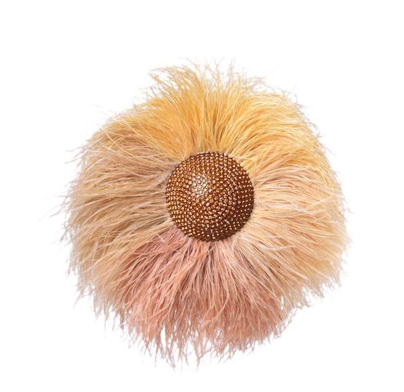A feather and crystal Sunflower bag by Marzook. Courtesy Marzook