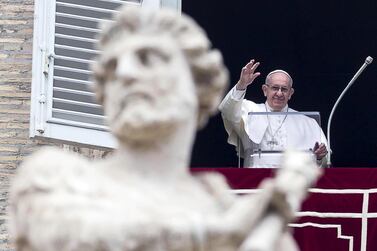 Pope Francis during the Angelus, traditional Sunday's prayer, in St. Peter's Square, Vatican City. EPA/ANGELO CARCONI