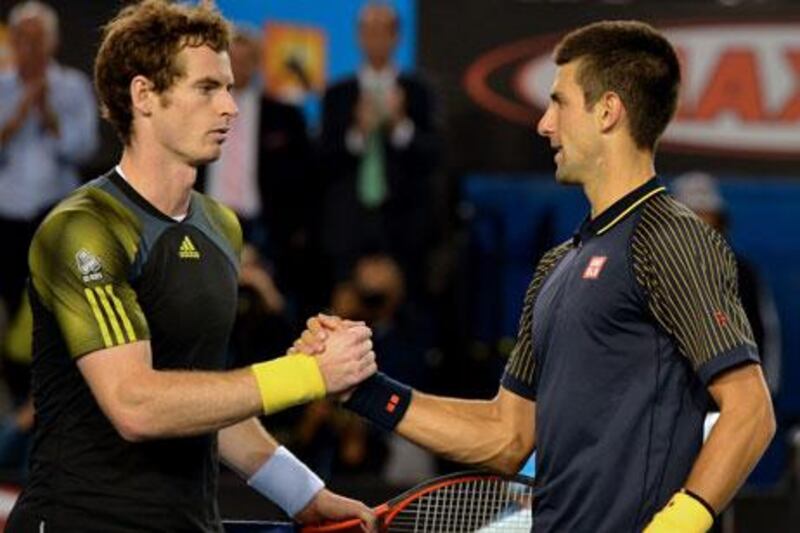 Andy Murray, left, admits 'there will be nerves and stuff' at this year's US Open after beating Novak Djokovic in last year's final.