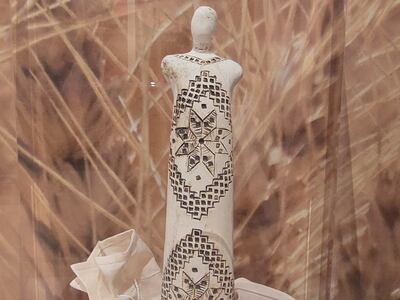 A traditional figurine on show in the Cyprus pavilion at Expo 2020 Dubai. Photo: Selina Denman