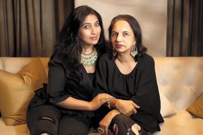Dubai resident Shefali Munshi with her mother Neharika. Photo: Izhar Shah