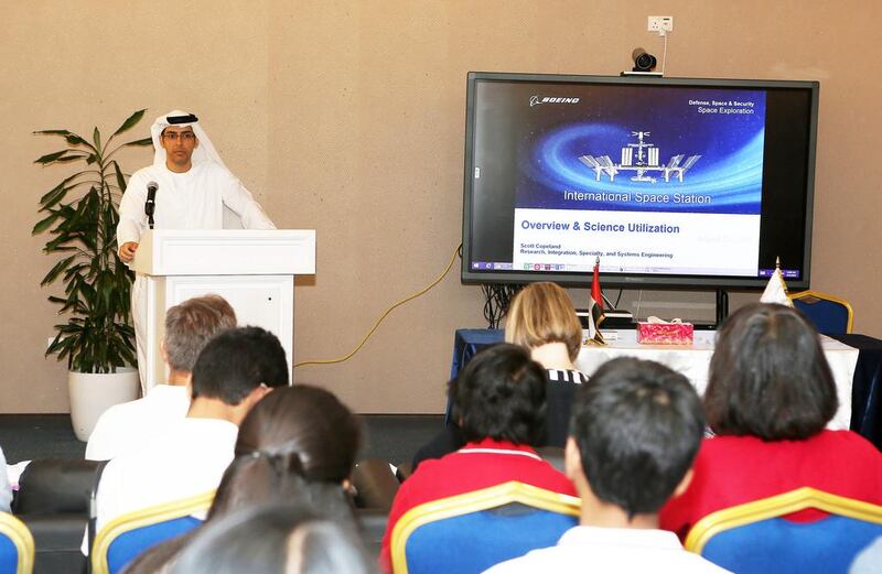 Mohammed Al Otaiba, The National’s Editor-in-Chief, said the event was an opportunity for those in attendance to expand their knowledge in the fields of space and microbiology while gaining first-hand experience in the use of cutting-edge technology.