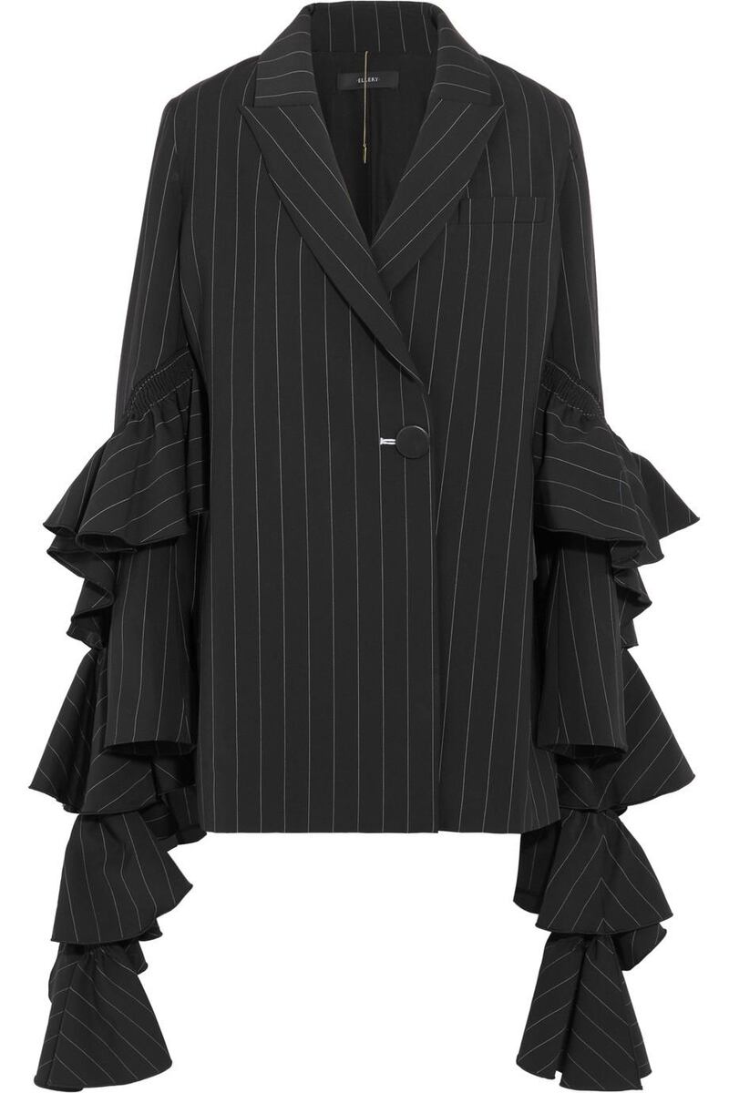 Ellery pinstriped blazer Dh7,420 at Netaporter.com.