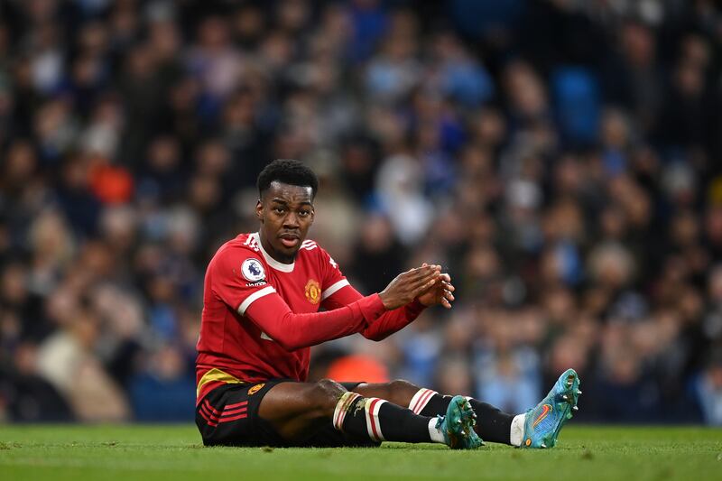 Anthony Elanga - 6: Kept wide and gave the ball away which led to City’s second. Productive first half though. Played deeper to help Wan Bissaka in the second half. Looked a threat until he went off after 63 but gave a couple of balls away. Getty