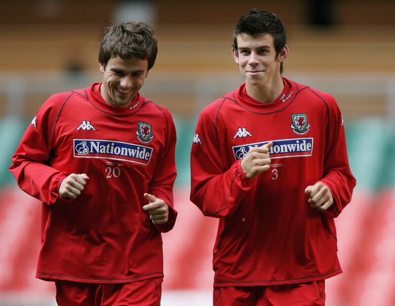 Gareth Bale during a Wales training session at the Millennium Stadium, Cardiff, in October 2006. Getty