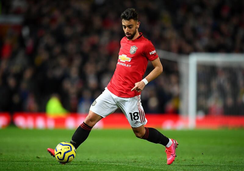 Bruno Fernandes of Manchester United in action. Getty Images