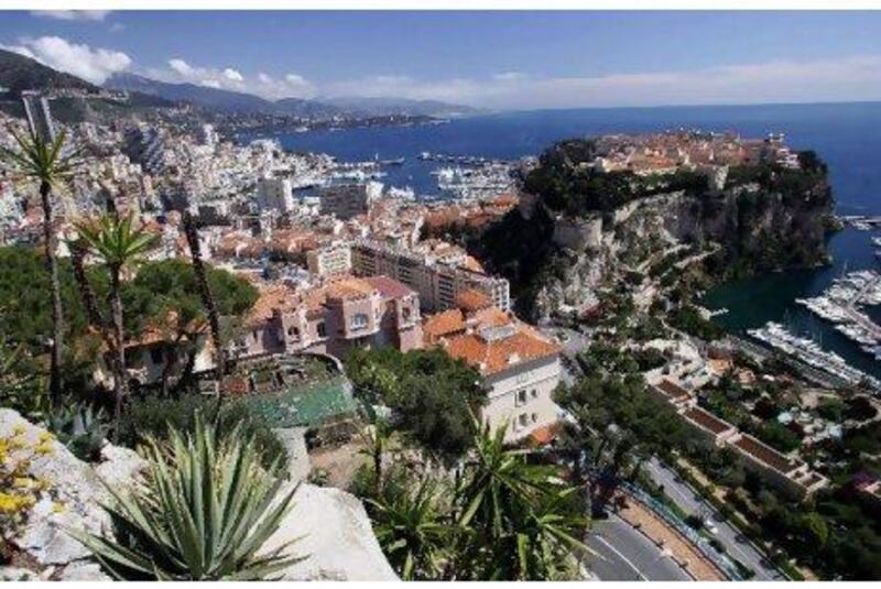 A general view of Monaco taken from the exotic garden, 09 april 2005. Prince Rainier died at age 81 after 55 years on the throne of the Mediterranean principalty. The funeral will take place on April 15. AFP PHOTO GERARD JULIEN
