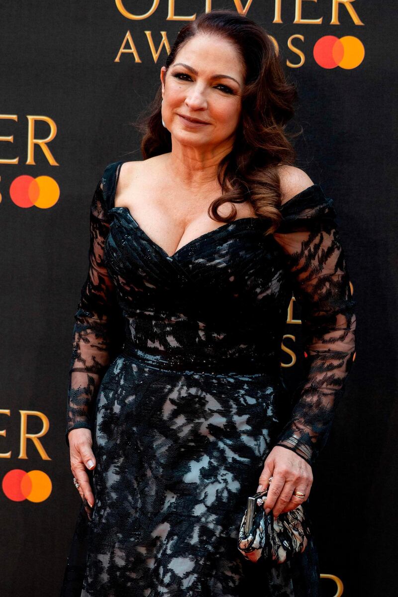 Gloria Estefan arrives at the Olivier Awards at the Royal Albert Hall on April 7, 2019. AFP