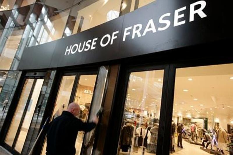 A House of Fraser store in the U.K. Photo courtesy House of Fraser  (for online only)