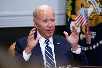 US President Joe Biden wants to increase pressure on Russia over the war in Ukraine. AP 