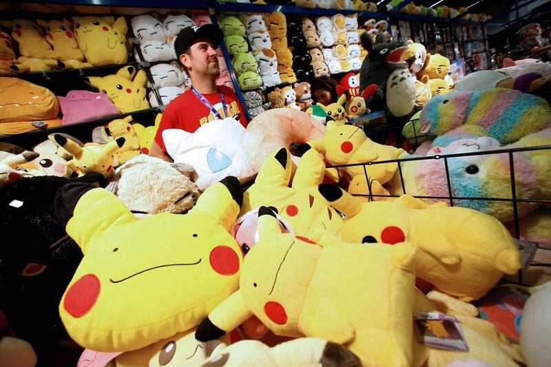 Plush toys representing games characters on sale at the fair. Ralph Orlowski / Reuters