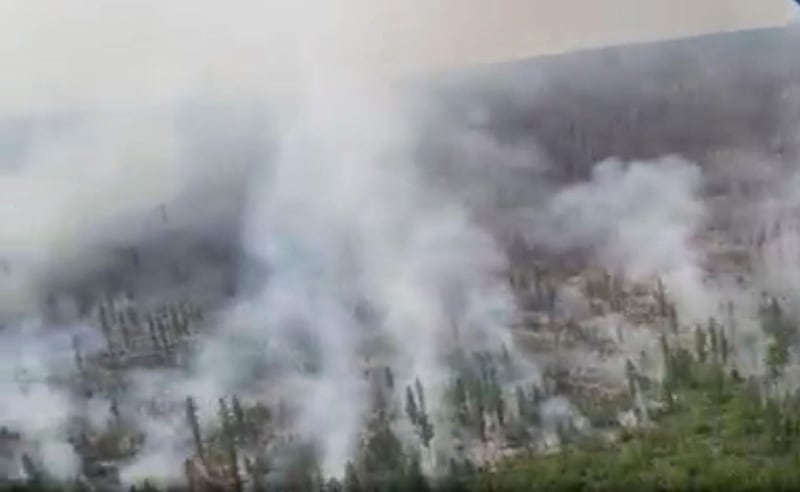 Mandatory Credit: Photo by Uncredited/AP/Shutterstock (10701501a)This image taken from video provided by Russian Emergency Ministry, shows a view of a forest fire in the Ust-Udinsky district of Krasnoyarsk region, Russia Far East, on . More than 2,000 hectares of forest were alight over a large area of the Russia's region, according to the ministry of emergency situationsRussia Wildfire, Ust-Udin, Russian Federation - 04 Jul 2020