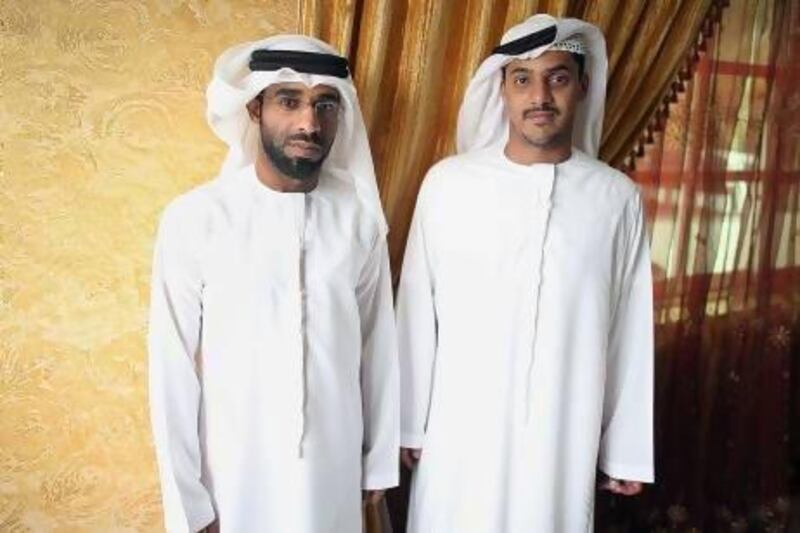 Ahmad Al Maskari, left, and Mubarak Al Ihbabi both have multiple sclerosis. Delores Johnson / The National