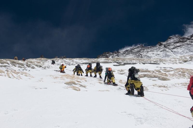 UAE Armed Forces Mount Everest team move up to Camp 4. Courtesy UAE Armed Forces  