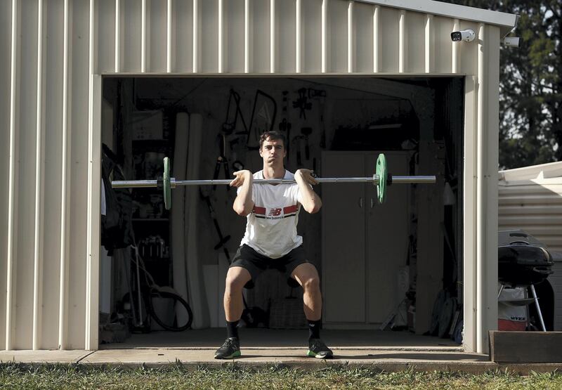 SOUTHERN HIGHLANDS, AUSTRALIA - APRIL 13: Australian Cricketer Pat Cummins trains while in isolation at his property on April 13, 2020 in Southern Highlands, Australia. Cummins, who is due to commence his record-breaking Indian Premier League deal worth 155 million Indian rupees ($A3.2m), has been home isolating at his property south of Sydney due to the COVID-19 epidemic. (Photo by Ryan Pierse/Getty Images)