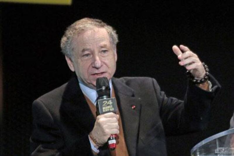 Jean Todt ended speculation he was prepared to stand aside in the FIA election. Jacques DeMarthon / AFP