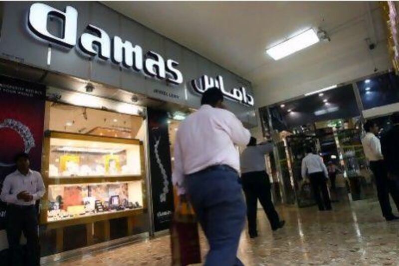 Damas, the jeweller, has posted profits of Dh26.5 million for the first six months of the year. Satish Kumar / The National