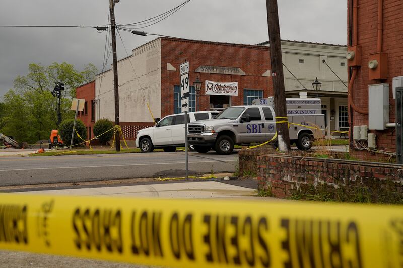 The crime scene a day after the shooting. Reuters