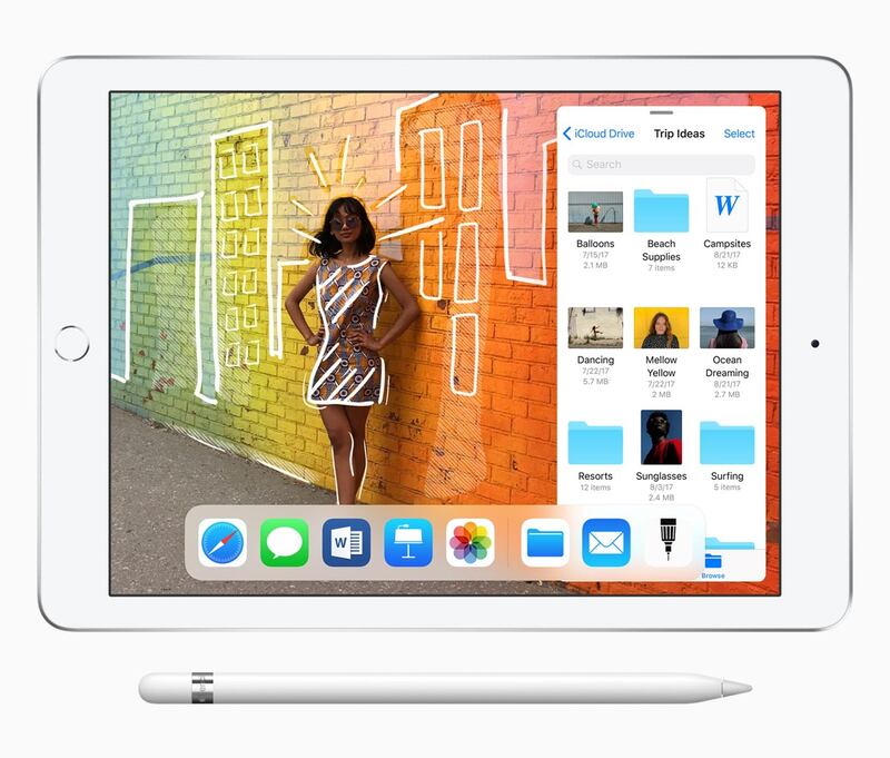 Apple's new 9.7-inch iPad with Apple Pencil support which was introduced in at an apple event at Lane Tech College Prep High School in Chicago, Illinois. EPA