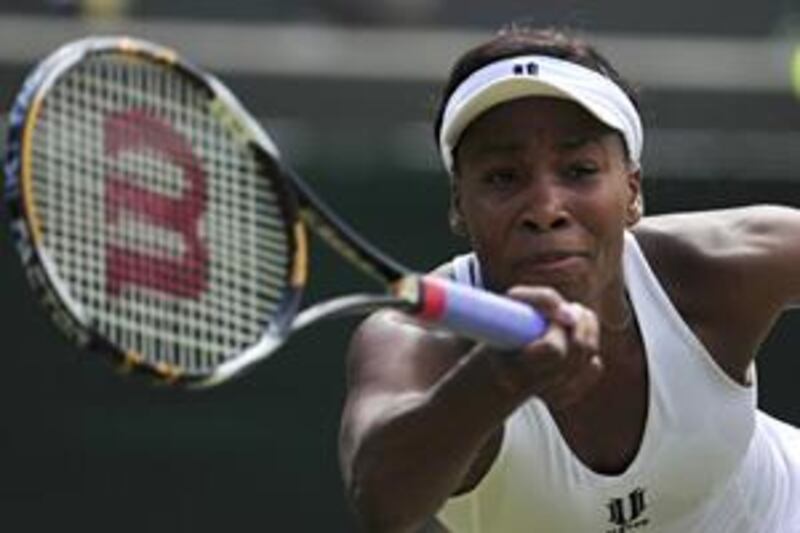 Venus Williams, seeking her sixth women's title at Wimbledon.