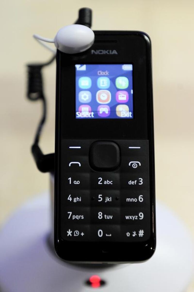 2. Nokia 105/1050 - with 3.0 per cent of the UAE market. Josep Lago / AFP