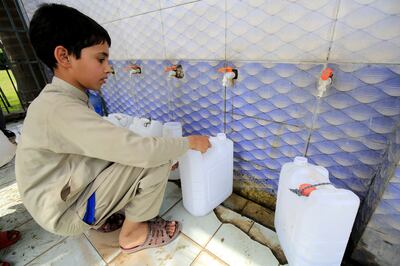 A community tap in Peshawar. Pakistan is facing a dire water scarcity crisis. EPA