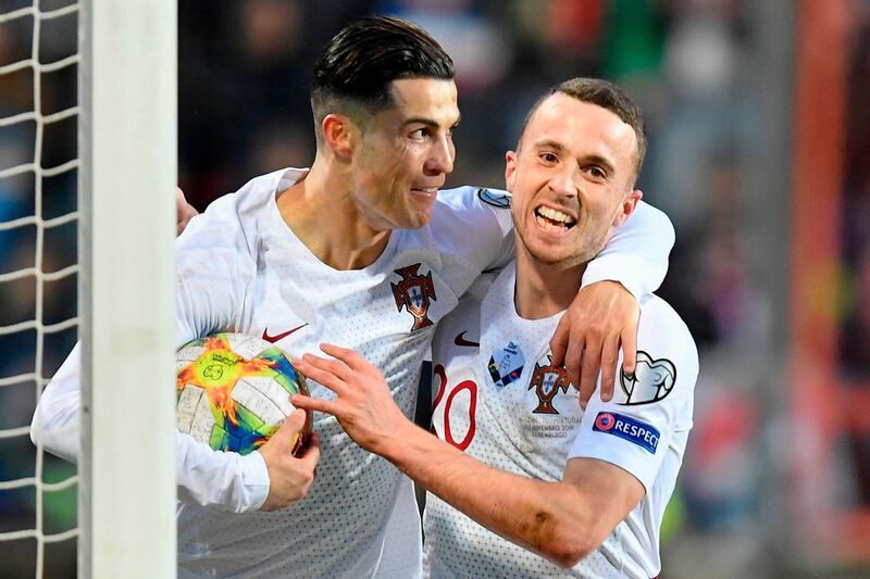 Portugal forward Cristiano Ronaldo celebrates. AFP