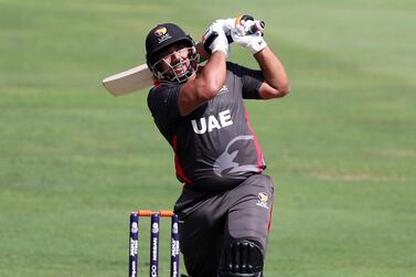 Ashfaq Ahmed during UAE's T20 World Cup Qualifier warm-up against Scotland. Chris Whiteoak / The National