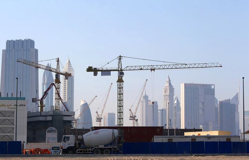 The Expo 2020 project is expected to drive economic expansion in Dubai in the next year and beyond. Marwan Naamani / AFP 