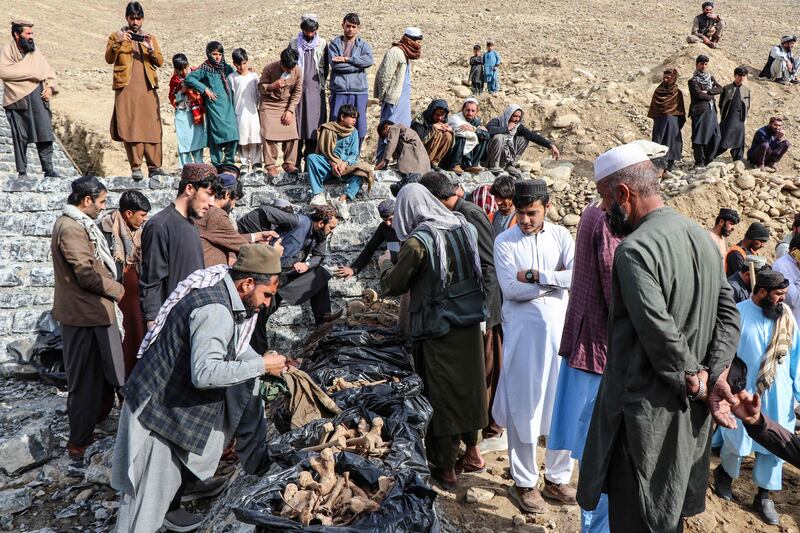 A mass grave containing 100 bodies dating from Afghanistan's Soviet-backed government era has been discovered in the country's eastern Khost province. AFP