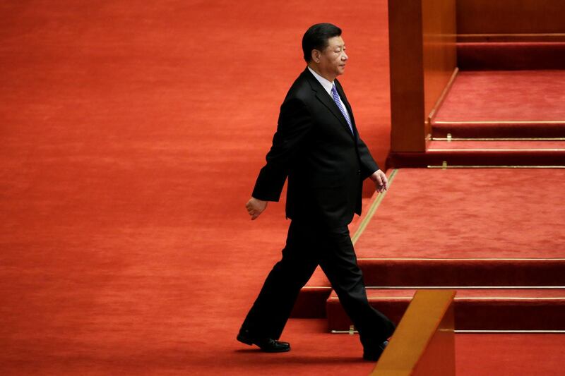 Chinese President Xi Jinping walks to deliver his speech at an event commemorating the 200th birth anniversary of Karl Marx, in Beijing, China. At the Great Hall of the People in Beijing on Friday, Xi said, "Writing Marxism onto the flag of the Chinese Communist Party was totally correct... Unceasingly promoting the sinification and modernisation of Marxism is totally correct." Jason Lee / Reuters