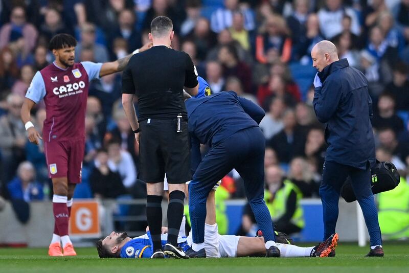 Brighton's Adam Lallana is injured. Reuters