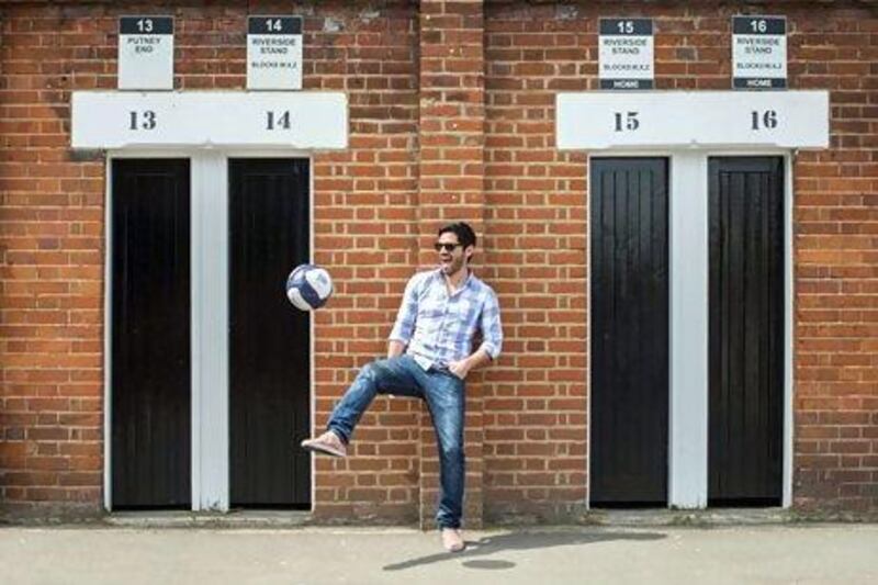 Andy Meikle, the chief executive of Sportlobster, a social networking site dedicated to sports, outside Fulham's Craven Cottage in London. Eleanor Bentall for The National
