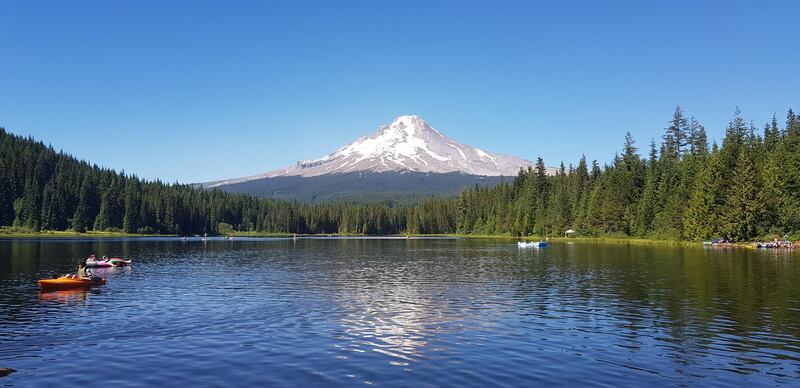 Take in Oregon’s calm lakes. Photo by Rosemary Behan