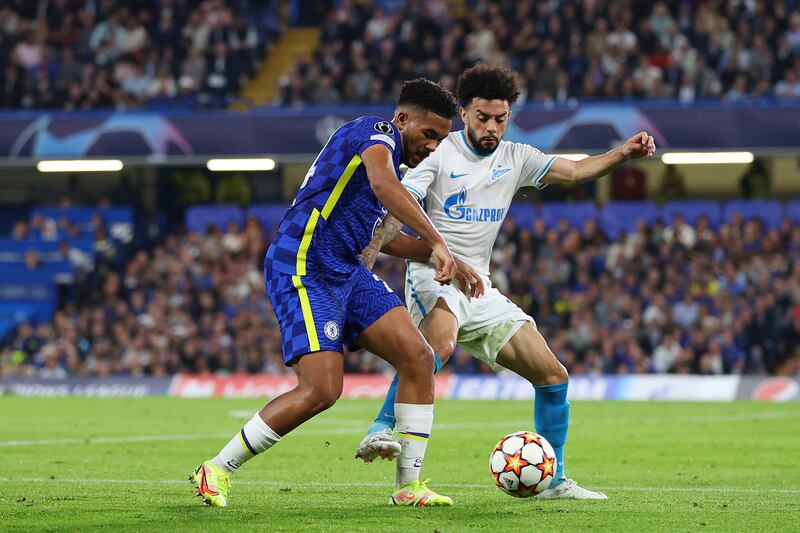 Reece James 7 - Stopped Zenit’s most dangerous chance of the first half after Azmoun flicked on into space inside the box. A strong display in both attack and defence. Getty Images