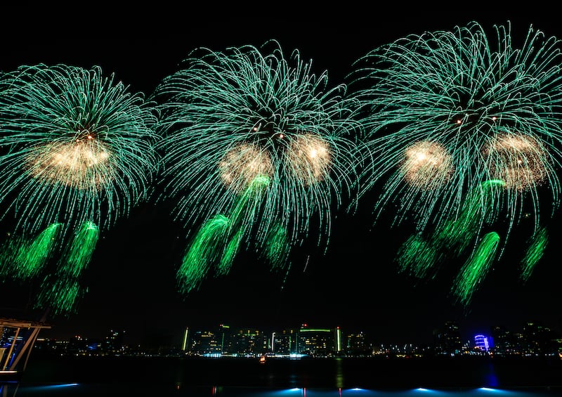 Yas Bay Waterfront will have a fireworks show for Saudi National Day in Abu Dhabi. Victor Besa / The National