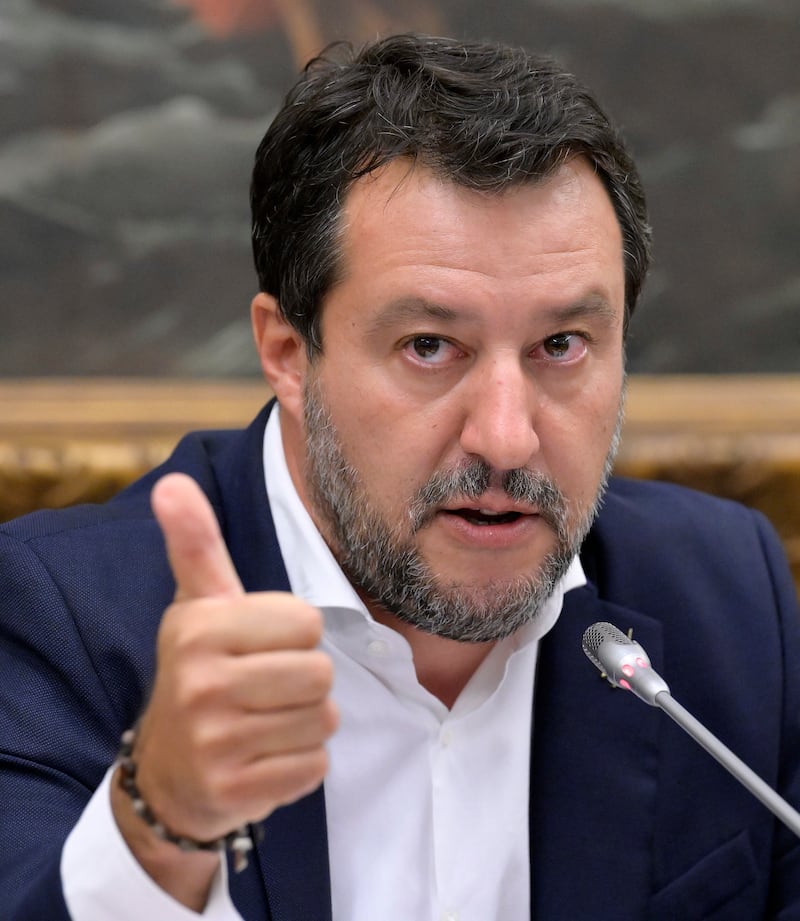 Italy's former interior minister and far-right leader Matteo Salvini. EPA