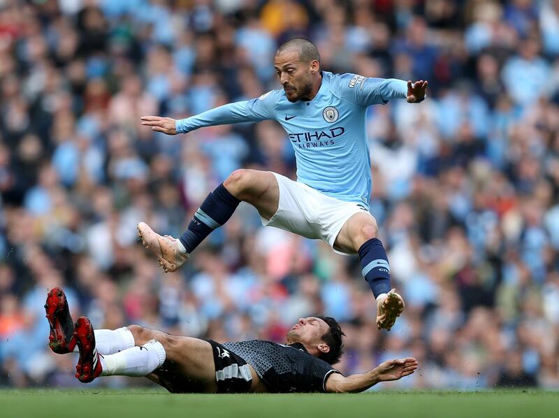 Centre midfield: David Silva (Manchester City) – Others got the five goals but Silva was the classiest player on the pitch and set up City’s first two goals against Burnley. EPA