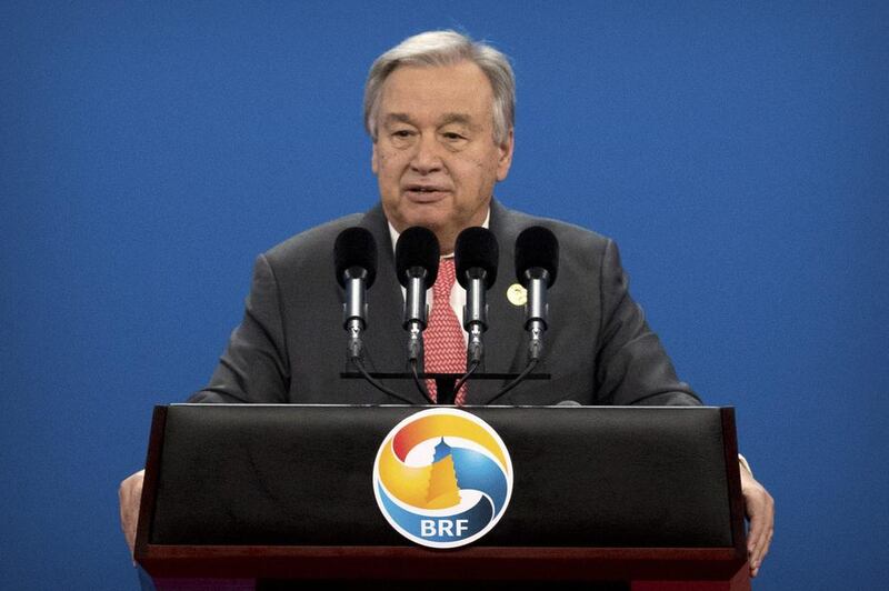 UN Secretary-General Antonio Guterres. Mark Schiefelbein / AP Photo