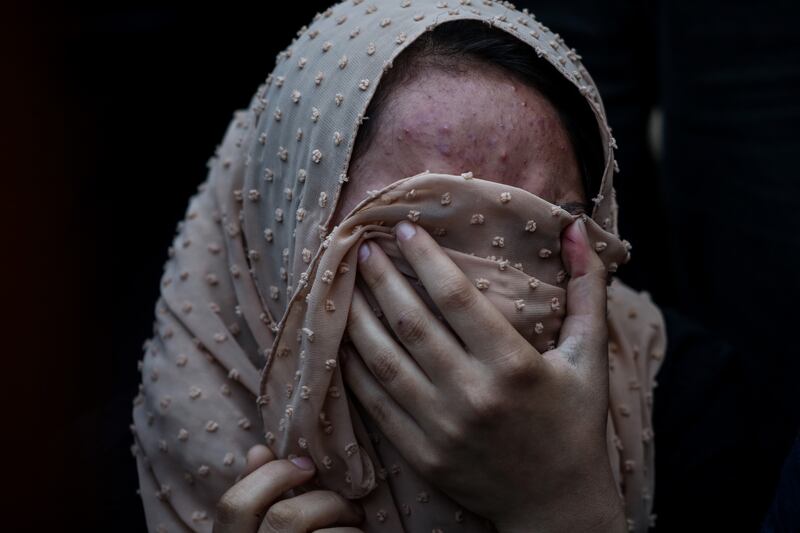 A woman mourns as Palestinians collect the bodies of those killed in an Israeli airstrike in Khan Younis, Gaza. Many countries, NGOs and charities remain undaunted by the scale of the challenge in the Palestinian enclave but the longer the violence continues, the more lives will be lost. Getty