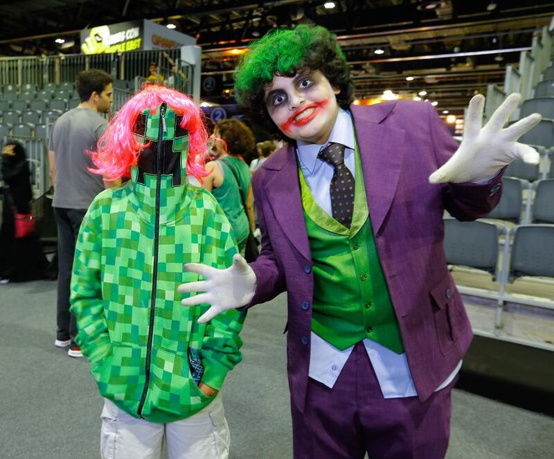 Saif Abdul Malak- as Creeper and Mohamed Badhafari as The Joker during the Comic Con 2015. Victor Besa for The National