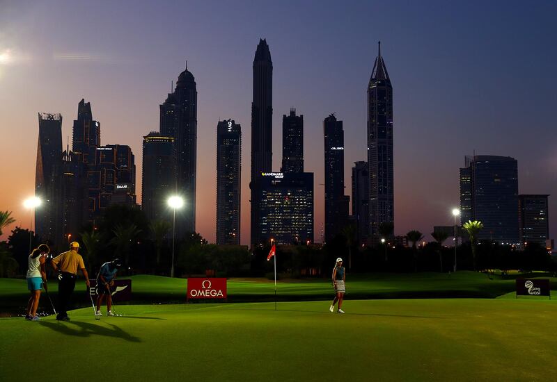 A general view of play during Day 2 at the Dubai Moonlight Classic. Getty